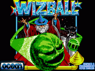 Wizball title screen for Amiga
